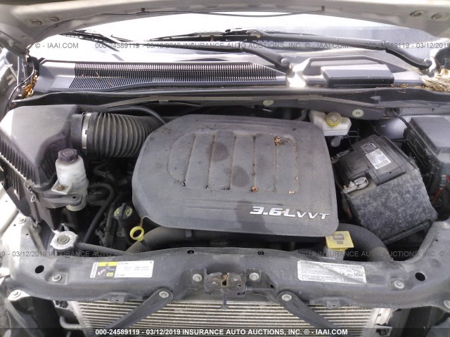 2C4RDGCGXDR717742 - 2013 DODGE GRAND CARAVAN SXT 灰色 照片 10