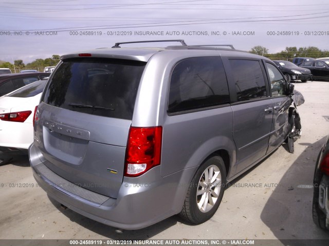2C4RDGCGXDR717742 - 2013 DODGE GRAND CARAVAN SXT 灰色 照片 4