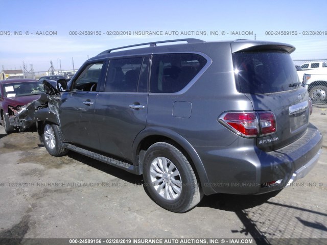 JN8AY2ND0JX000954 - 2018 NISSAN ARMADA SV/SL/PLATINUM GRAY photo 3