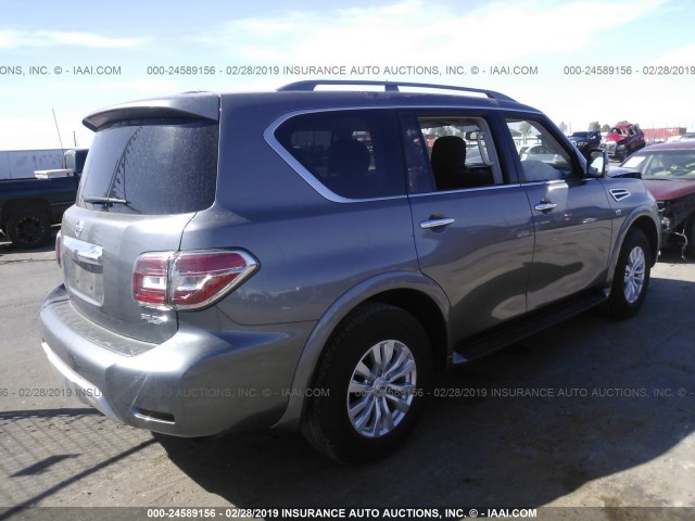 JN8AY2ND0JX000954 - 2018 NISSAN ARMADA SV/SL/PLATINUM GRAY photo 4