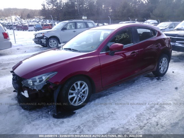 JM1BM1L71E1100279 - 2014 MAZDA 3 TOURING RED photo 2