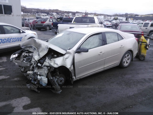 1G11B5SLXEF130500 - 2014 CHEVROLET MALIBU LS GOLD photo 2