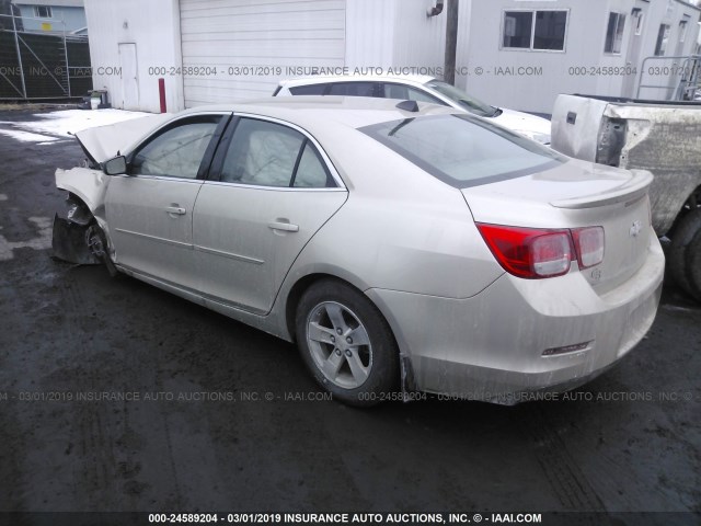 1G11B5SLXEF130500 - 2014 CHEVROLET MALIBU LS GOLD photo 3