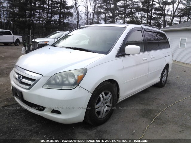 5FNRL38627B437292 - 2007 HONDA ODYSSEY EXL WHITE photo 2