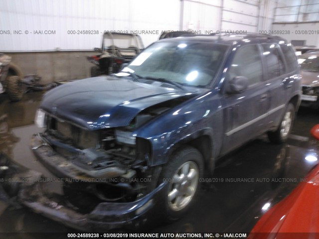 1GKDT13S772115581 - 2007 GMC ENVOY BLUE photo 2