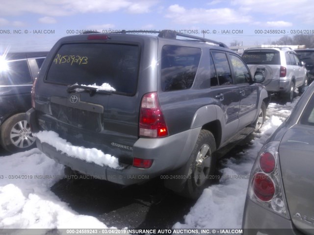 JTEBU14R130005879 - 2003 TOYOTA 4RUNNER SR5/SPORT GRAY photo 4