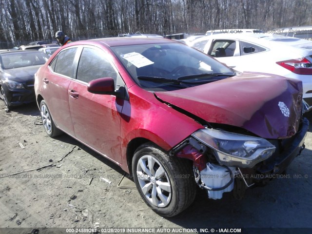 2T1BURHE5EC222130 - 2014 TOYOTA COROLLA L/LE/LE PLS/PRM/S/S PLS RED photo 1