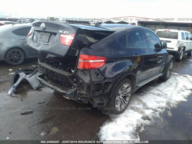 5UXFG2C54E0C43800 - 2014 BMW X6 XDRIVE35I BLACK photo 4