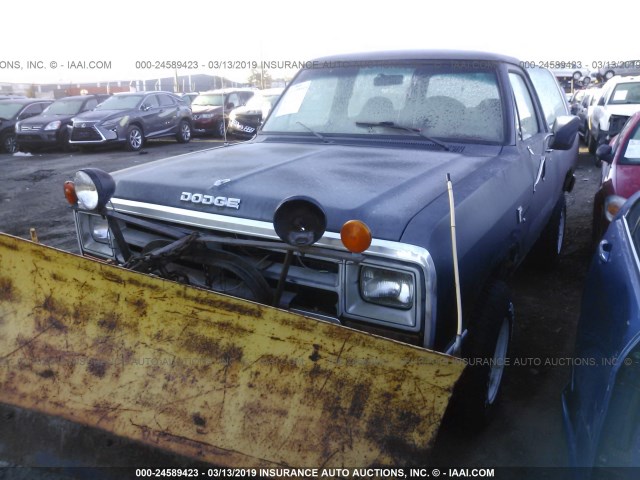 3B4GW12T4GM610238 - 1986 DODGE RAMCHARGER AW-100 GRAY photo 2