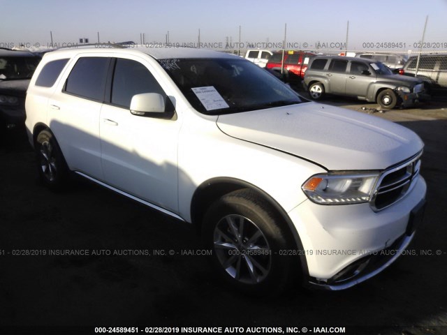 1C4RDHDG2EC595974 - 2014 DODGE DURANGO LIMITED WHITE photo 1