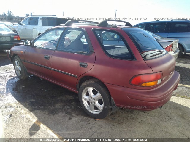 JF1GF6355SH814484 - 1995 SUBARU IMPREZA L/OUTBACK MAROON photo 3