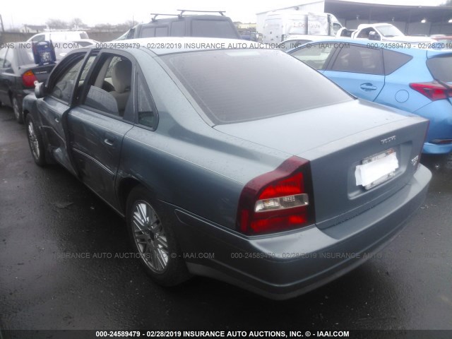 YV1TS92D921259797 - 2002 VOLVO S80 BLUE photo 3