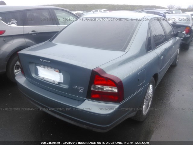 YV1TS92D921259797 - 2002 VOLVO S80 BLUE photo 4