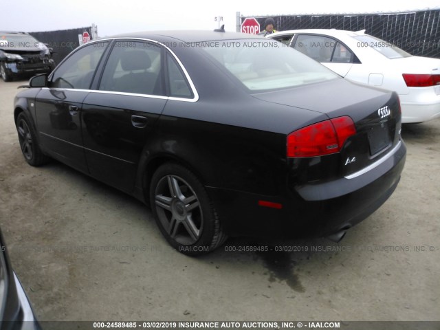 WAUAF78E57A141840 - 2007 AUDI A4 2/TURBO BLACK photo 3