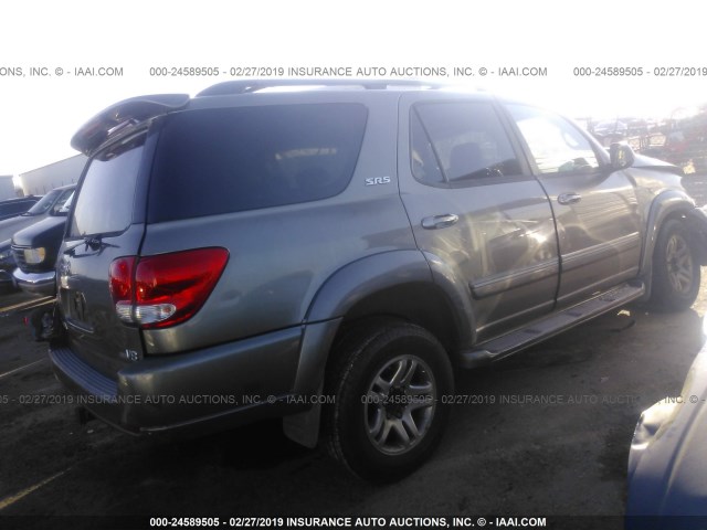 5TDZT34A56S268969 - 2006 TOYOTA SEQUOIA SR5 GRAY photo 4