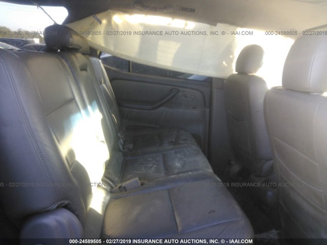 5TDZT34A56S268969 - 2006 TOYOTA SEQUOIA SR5 GRAY photo 8