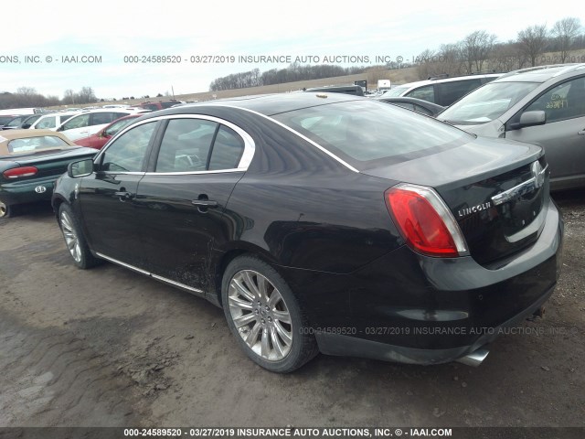 1LNHL9FT1AG614740 - 2010 LINCOLN MKS BLACK photo 3