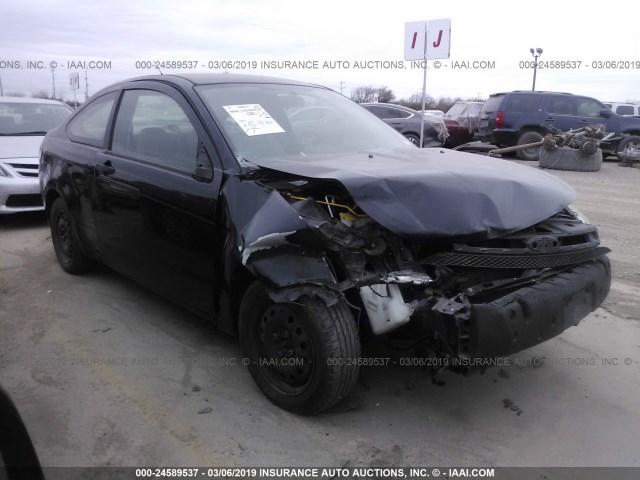 1FAHP32N58W286712 - 2008 FORD FOCUS S/SE BLACK photo 1