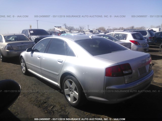 WAULV44E37N010821 - 2007 AUDI A8 4.2 QUATTRO SILVER photo 3