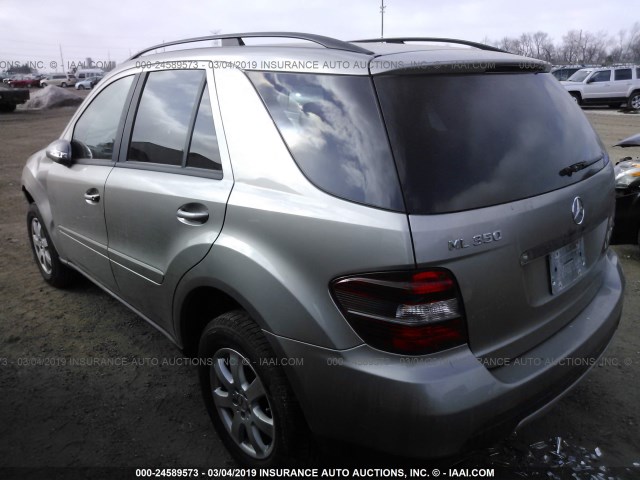 4JGBB86E16A005940 - 2006 MERCEDES-BENZ ML 350 SILVER photo 3