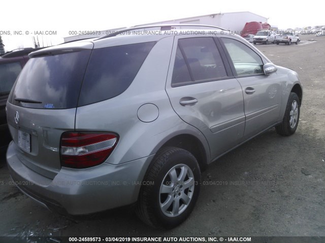 4JGBB86E16A005940 - 2006 MERCEDES-BENZ ML 350 SILVER photo 4