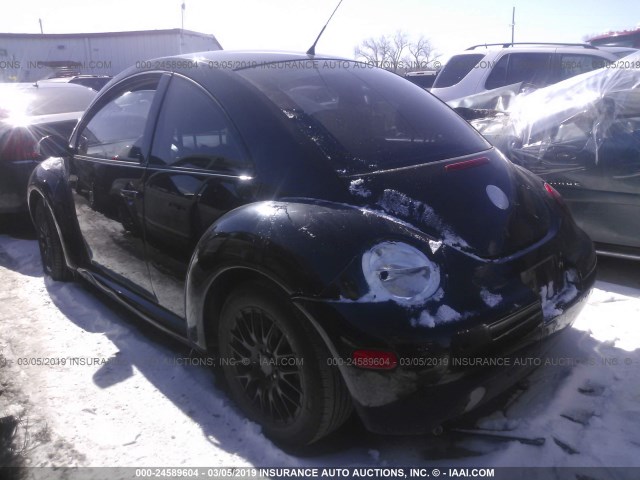 3VWBK31C95M416918 - 2005 VOLKSWAGEN NEW BEETLE GL BLACK photo 3