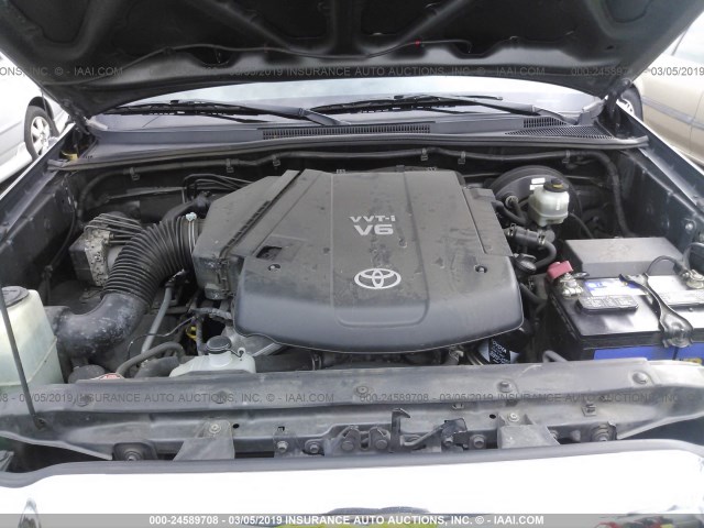 3TMJU62N09M075845 - 2009 TOYOTA TACOMA DOUBLE CAB PRERUNNER GRAY photo 10