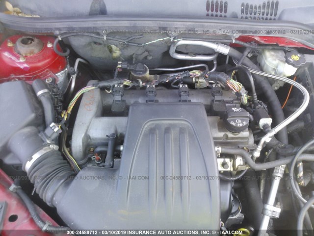 1G2AL15F377122730 - 2007 PONTIAC G5 RED photo 10