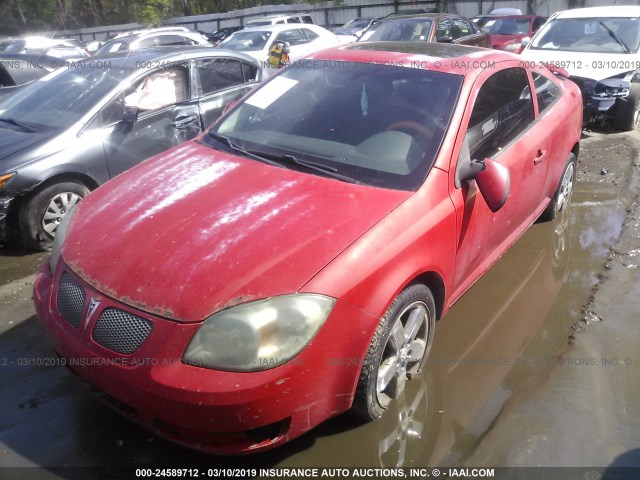 1G2AL15F377122730 - 2007 PONTIAC G5 RED photo 2