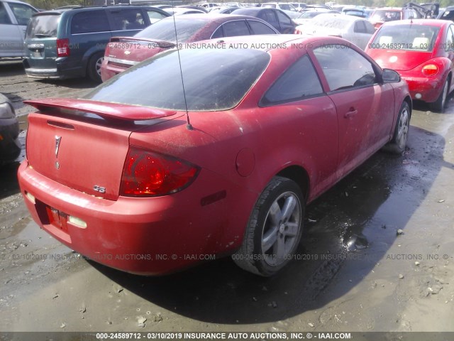 1G2AL15F377122730 - 2007 PONTIAC G5 RED photo 4