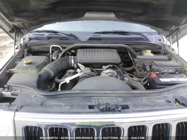 1J8HG48P17C550400 - 2007 JEEP COMMANDER SILVER photo 10