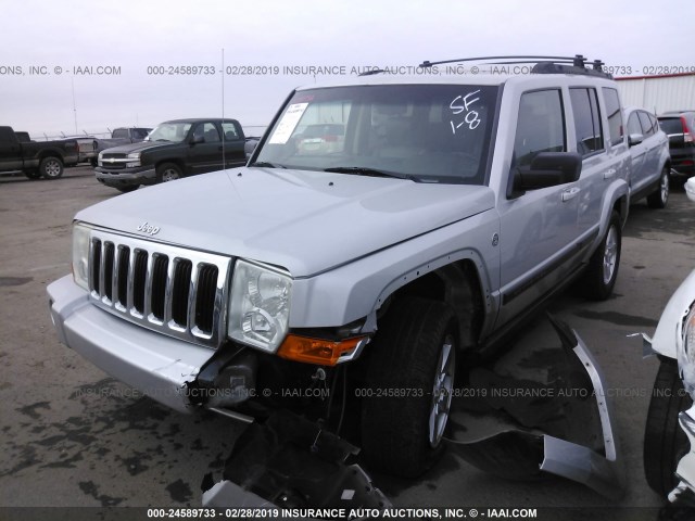 1J8HG48P17C550400 - 2007 JEEP COMMANDER SILVER photo 2