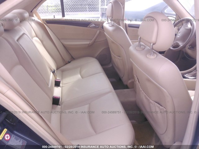 WDBRF61JX3F315419 - 2003 MERCEDES-BENZ C 240 BLUE photo 8