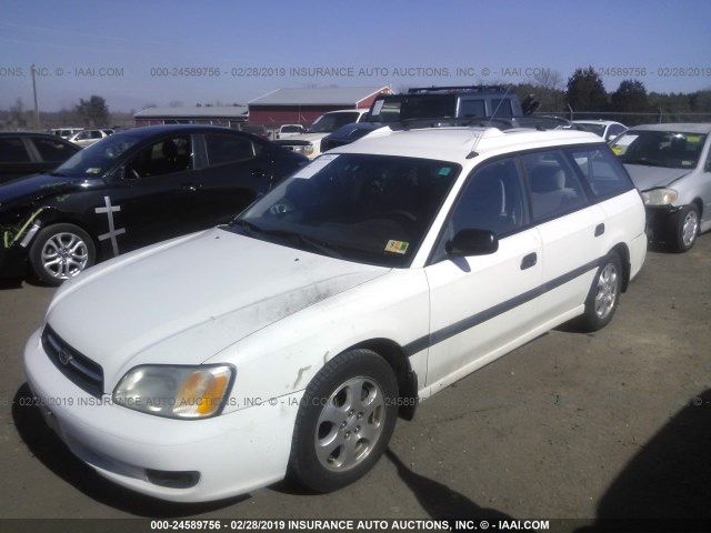 4S3BH635X17306563 - 2001 SUBARU LEGACY L WHITE photo 2