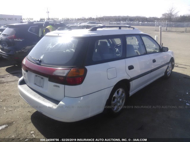 4S3BH635X17306563 - 2001 SUBARU LEGACY L WHITE photo 4