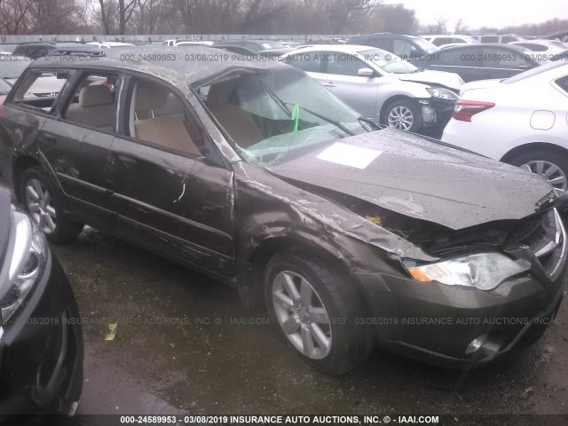 4S4BP61C787303467 - 2008 SUBARU OUTBACK 2.5I BROWN photo 1