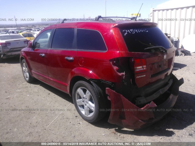 3D4PG6FV1AT106545 - 2010 DODGE JOURNEY R/T RED photo 3