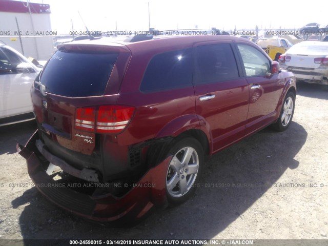 3D4PG6FV1AT106545 - 2010 DODGE JOURNEY R/T RED photo 4