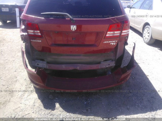 3D4PG6FV1AT106545 - 2010 DODGE JOURNEY R/T RED photo 6