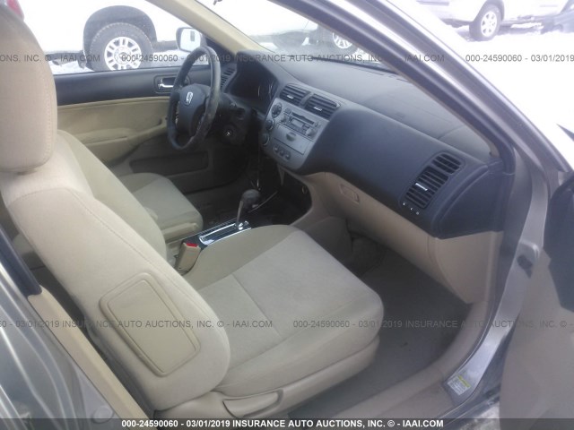 JHMES96635S017904 - 2005 HONDA CIVIC HYBRID TAN photo 5