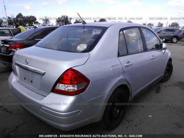 3N1BC1AP6AL404719 - 2010 NISSAN VERSA S/SL SILVER photo 4