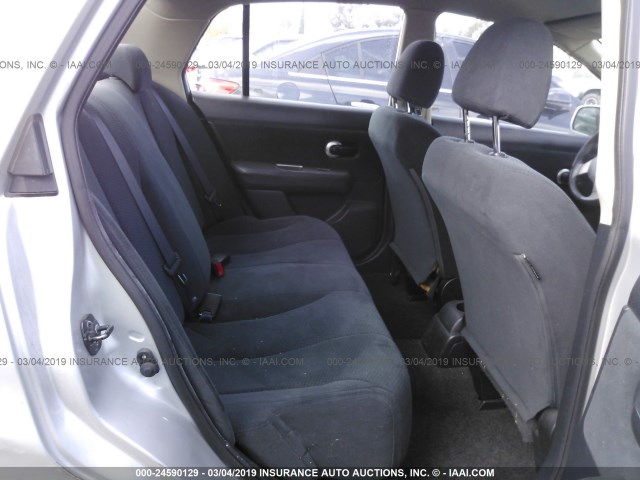 3N1BC1AP6AL404719 - 2010 NISSAN VERSA S/SL SILVER photo 8