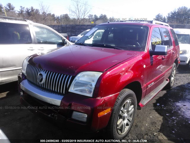 4M2EU48807UJ23466 - 2007 MERCURY MOUNTAINEER PREMIER RED photo 2