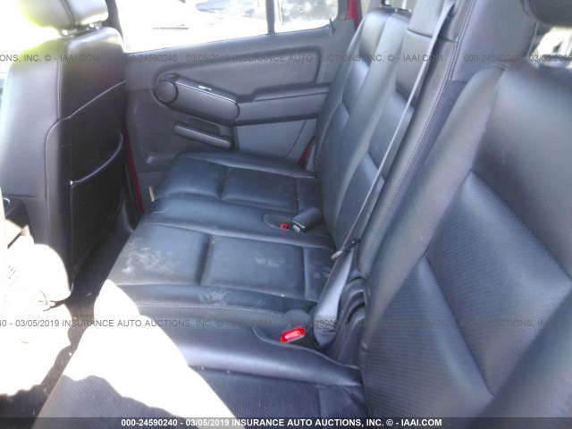 4M2EU48807UJ23466 - 2007 MERCURY MOUNTAINEER PREMIER RED photo 8