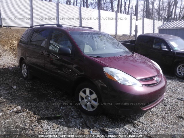 5TDZA23C96S447390 - 2006 TOYOTA SIENNA CE/LE MAROON photo 1