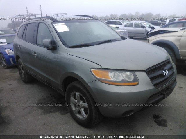 5NMSG13DX8H152517 - 2008 HYUNDAI SANTA FE GLS GREEN photo 1