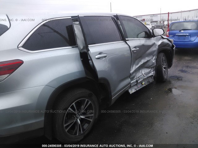 5TDZZRFH3HS206596 - 2017 TOYOTA HIGHLANDER LE/LE PLUS SILVER photo 6