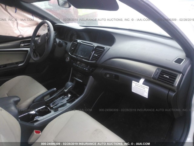 1HGCT1B73GA002030 - 2016 HONDA ACCORD EX WHITE photo 5