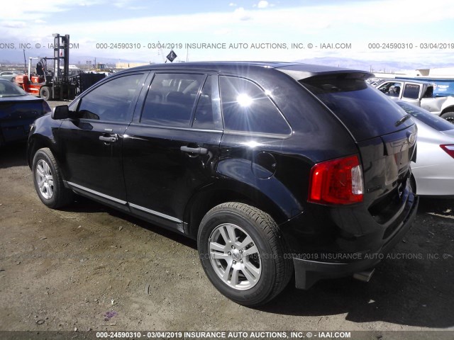 2FMDK3GC7BBB55347 - 2011 FORD EDGE SE BLACK photo 3