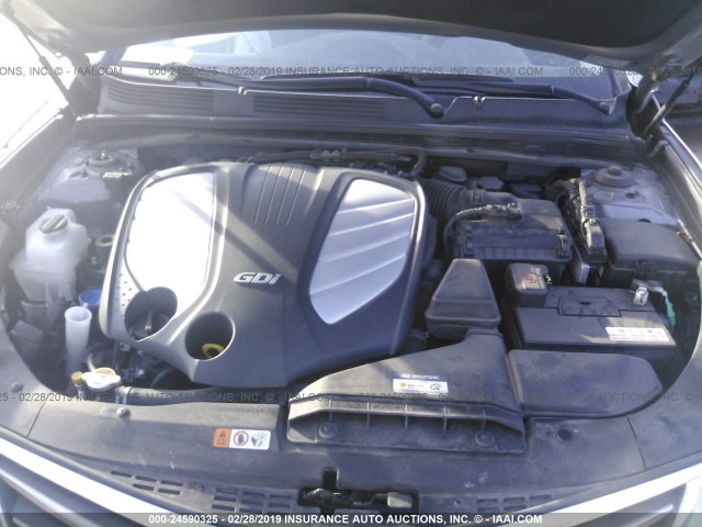 KMHFG4JG9FA472902 - 2015 HYUNDAI AZERA SILVER photo 10